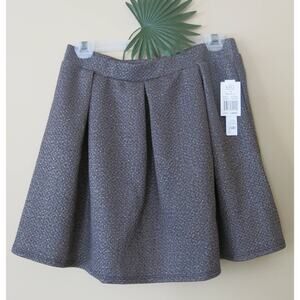 JOE B Joe Benbasset *NWT* Mini Skirt Size L Women's Pleated Skater Brown